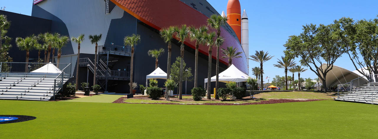Commercial artificial grass lawn installed by SYNLawn