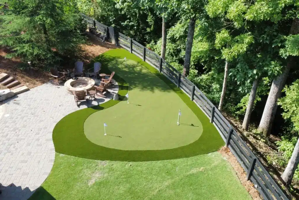 residential artificial grass putting green