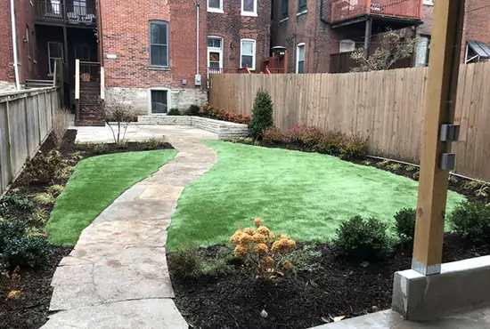 Residential turf lawn installed by SYNLawn