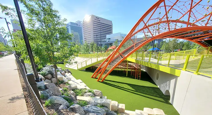 Commercial artificial grass installation from SYNLawn