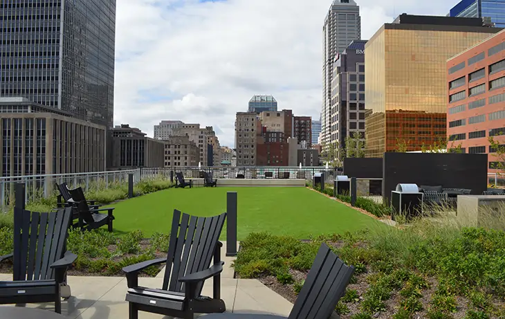 Commercial turf lawn installation from SYNLawn