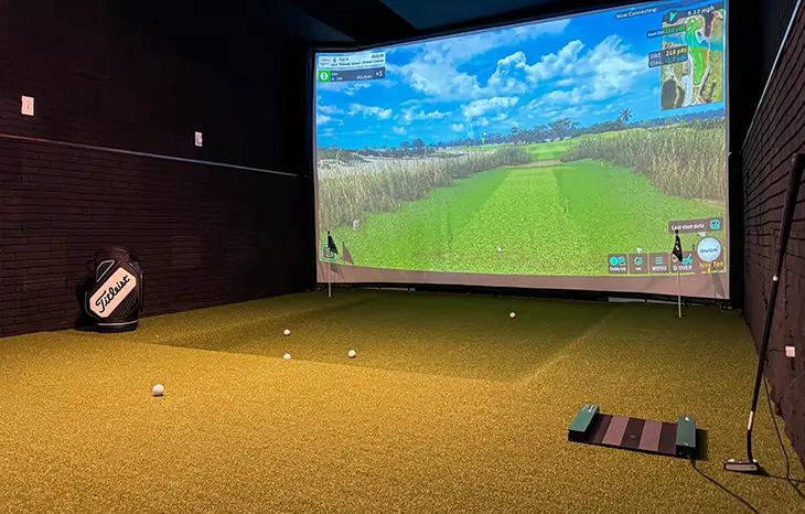 Golf simulator installation from SYNLawn